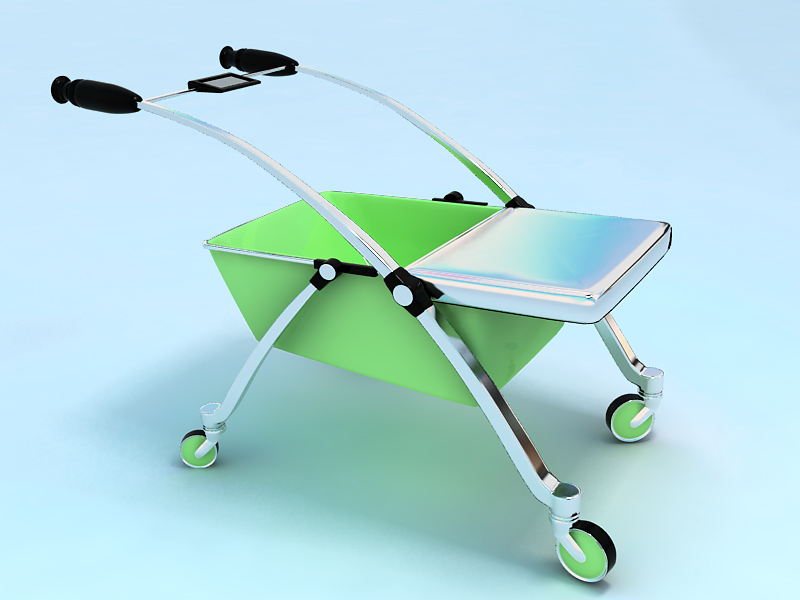 购物车建模设计 从生活用品到工业产品的创意探索——沈弢原创设计作品赏析