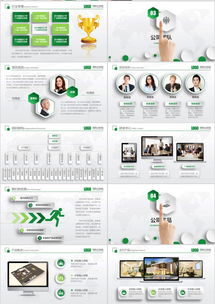绿色微粒体公司产品宣传PPT模板 36页专业设计，助您高效展示